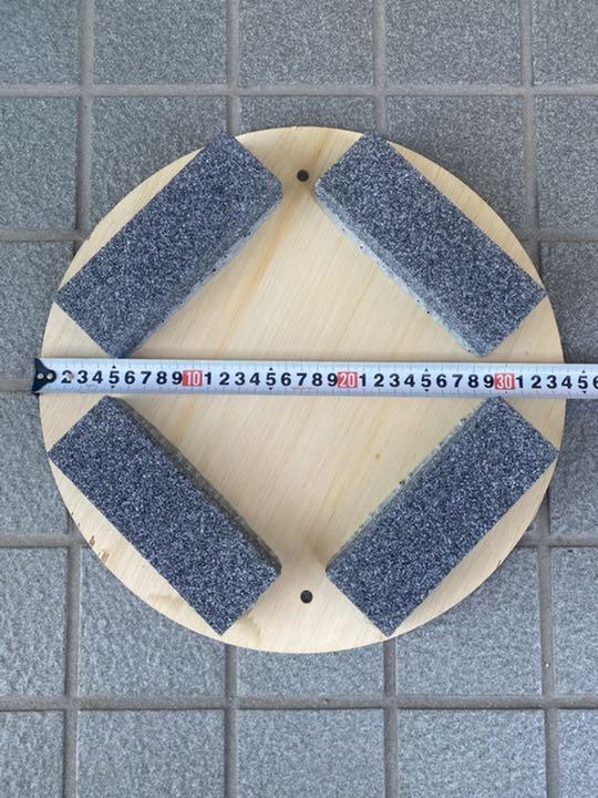 工事現場業務用ポリッシャーTP-114砥石(ベニヤ付き)とワイヤーブラシのセット