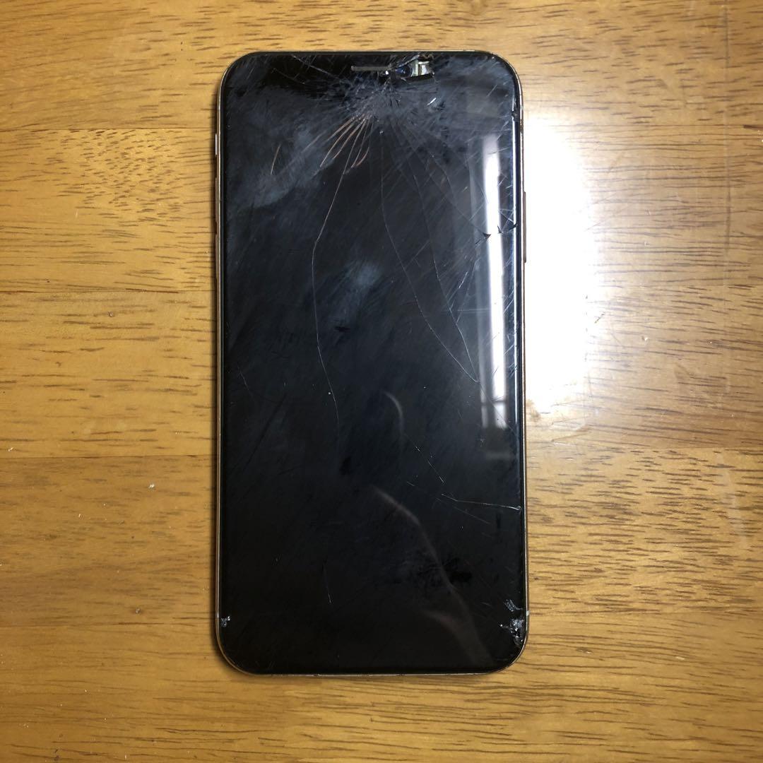 iPhone X ブラック ホワイト ひび割れあり ジャンク品
