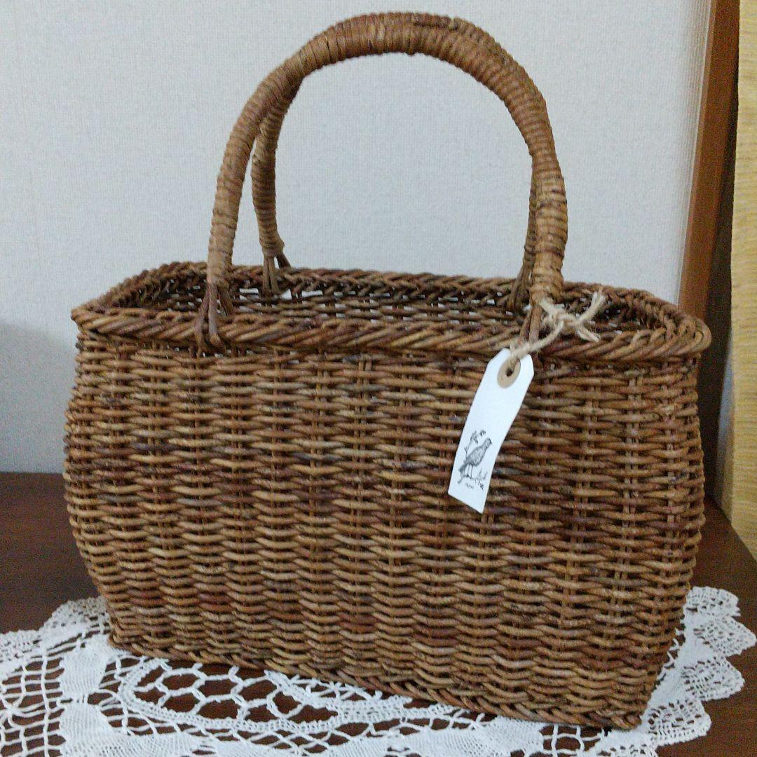 和島常男 あけびバスケット 胴張 宅配 和島 常男 あけび かごバッグ かごバッグ