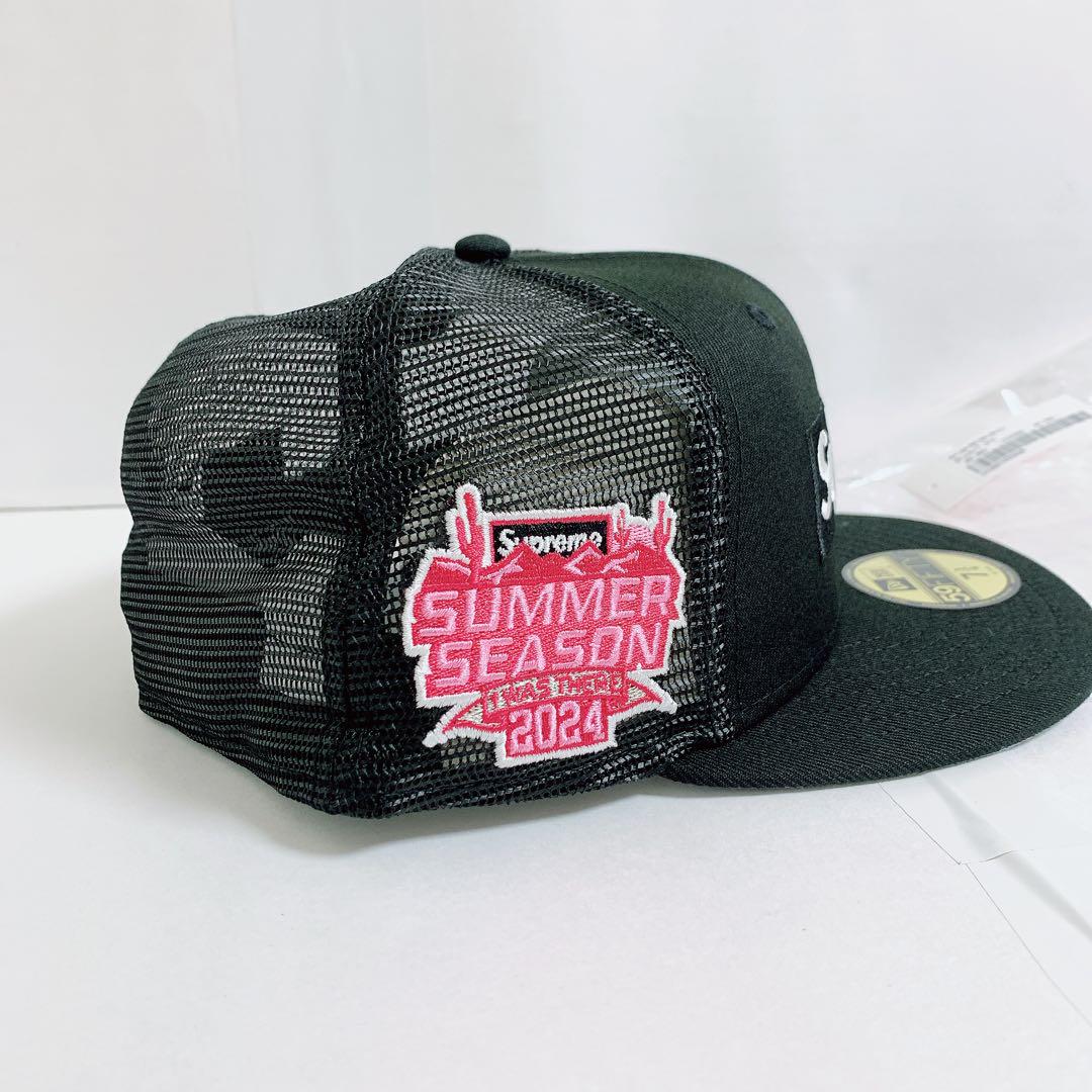 Supreme Box Logo Mesh Back NewEra 黒7 3/4