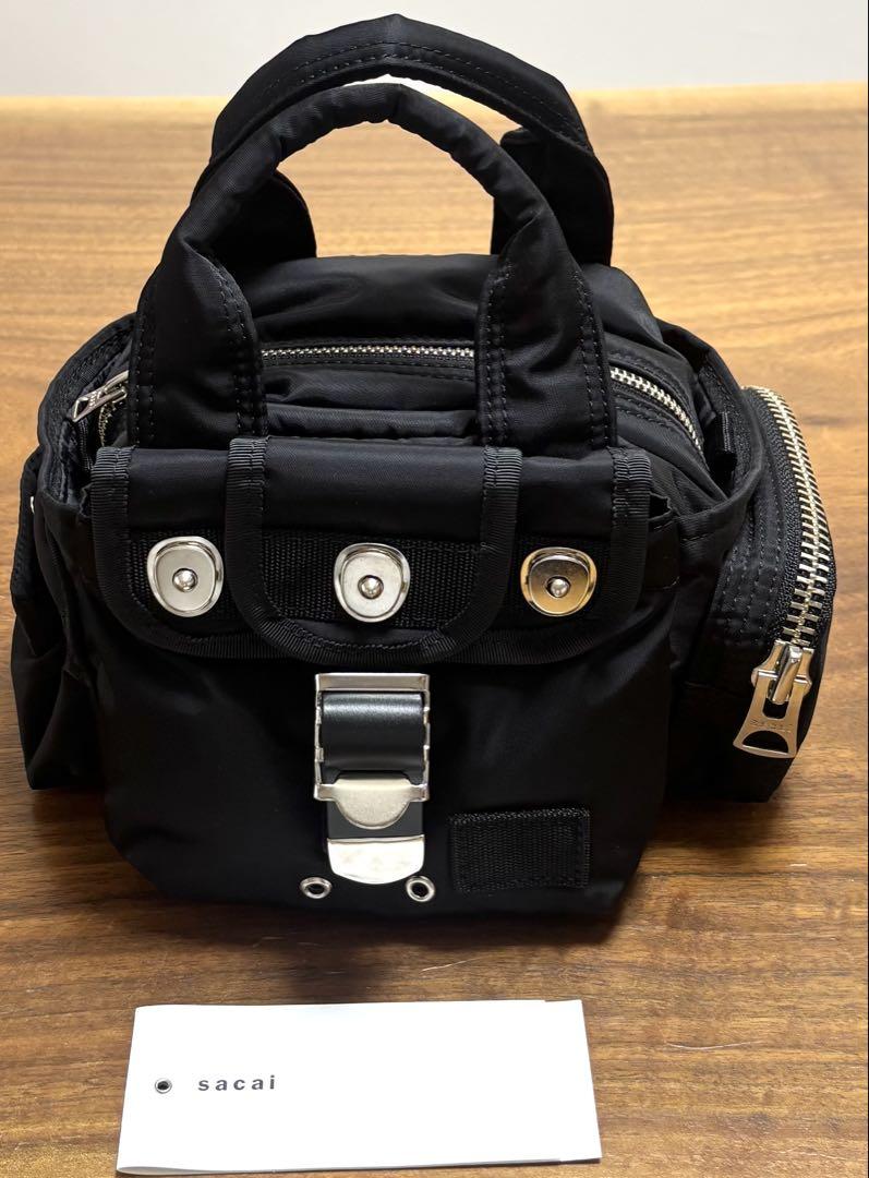 porter sacai 2024AW バッグ ブラック - メルカリ