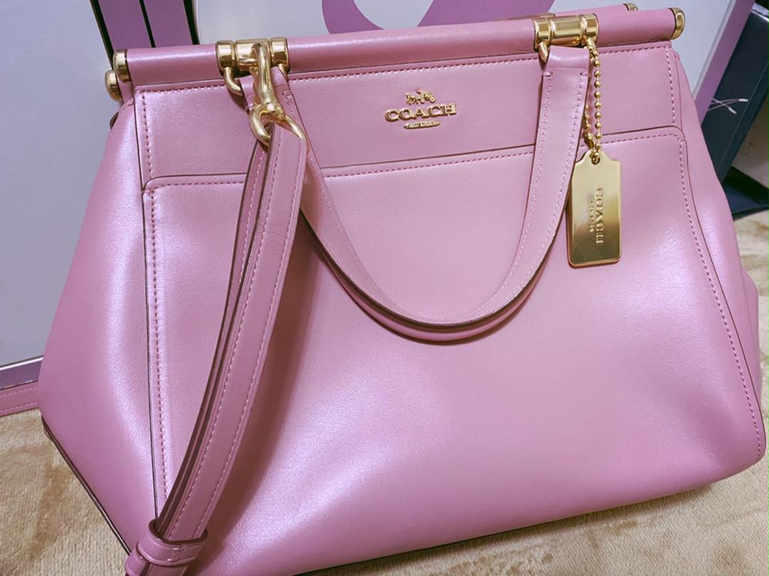 値下げ済！COACH ピンク ハンドバッグ ショルダーバッグ