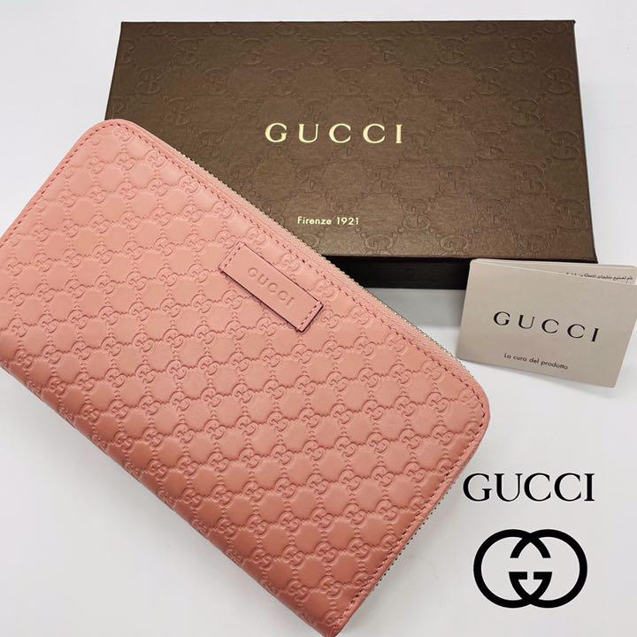 GUCCI マイクログッチシマ ラウンドファスナー長財布