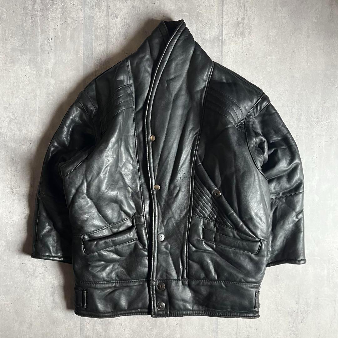 【70s vintage】ムートンジャケット　リアルファー　本革　肉厚　古着