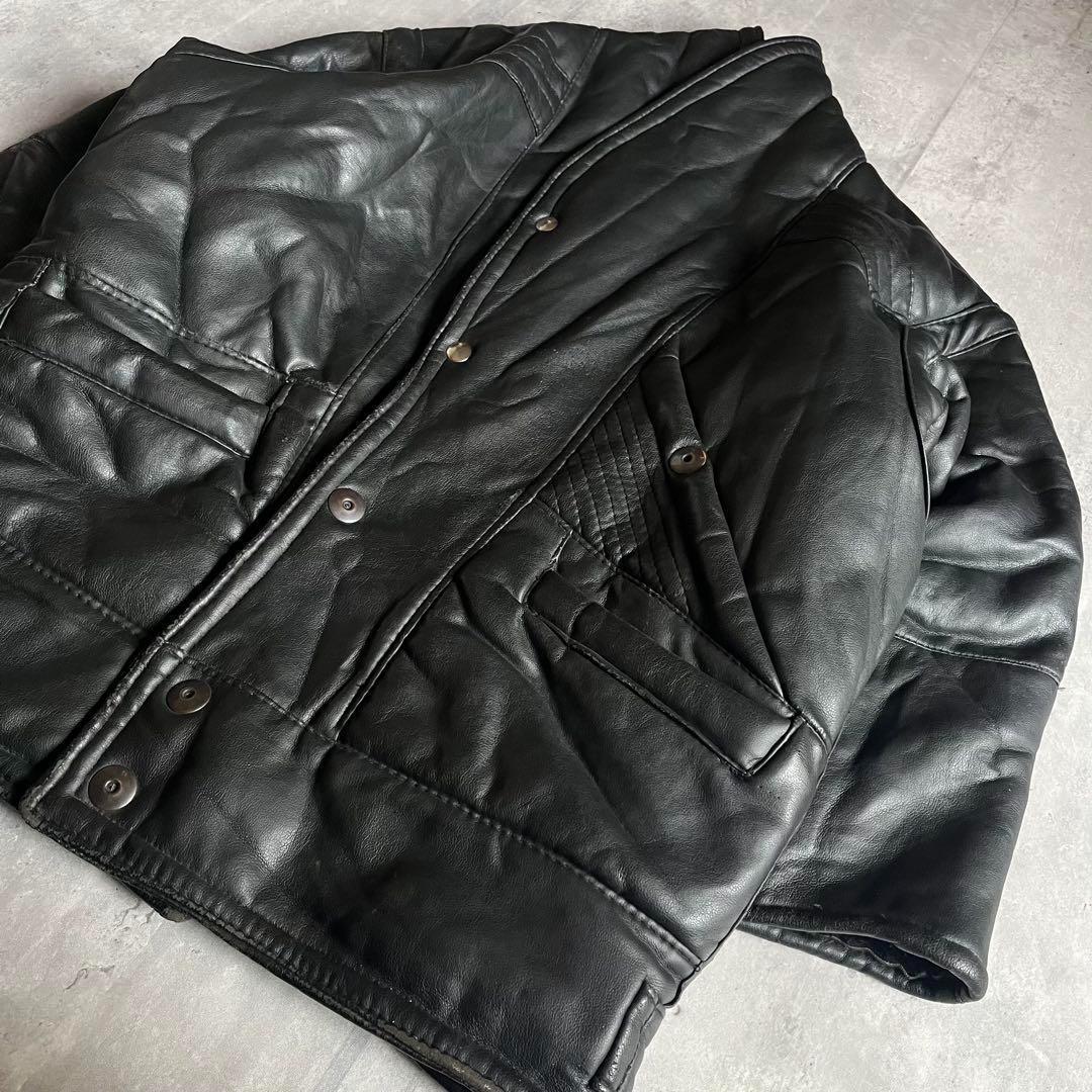 【70s vintage】ムートンジャケット　リアルファー　本革　肉厚　古着