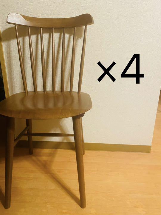 ●セール●北欧家具noce ノーチェ ダイニングチェア 4脚 ウォールナット材