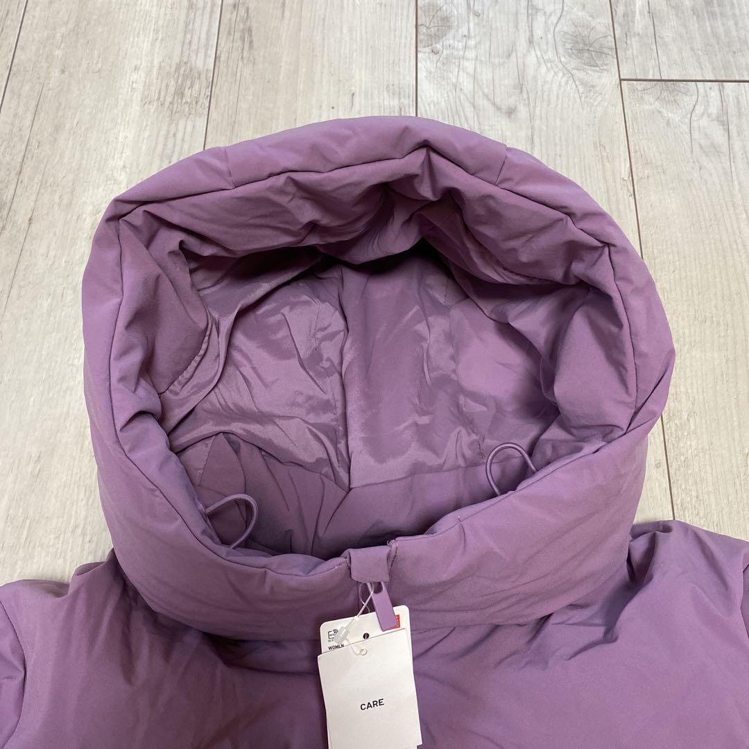 新品】ユニクロ UNIQLO シームレスダウンパーカー パープル 紫 XL