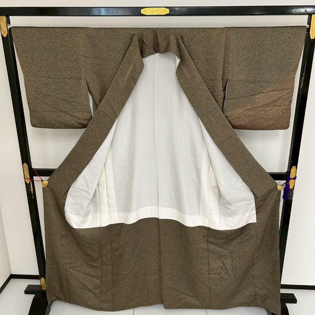 叩き染 金彩 一つ紋 裄67.5 色味の良い 付下げ 訪問着 正絹 T-4600 叩き染 金彩 一つ紋 裄67.5 色味の良い 付下げ 訪問着 正絹 T-4600