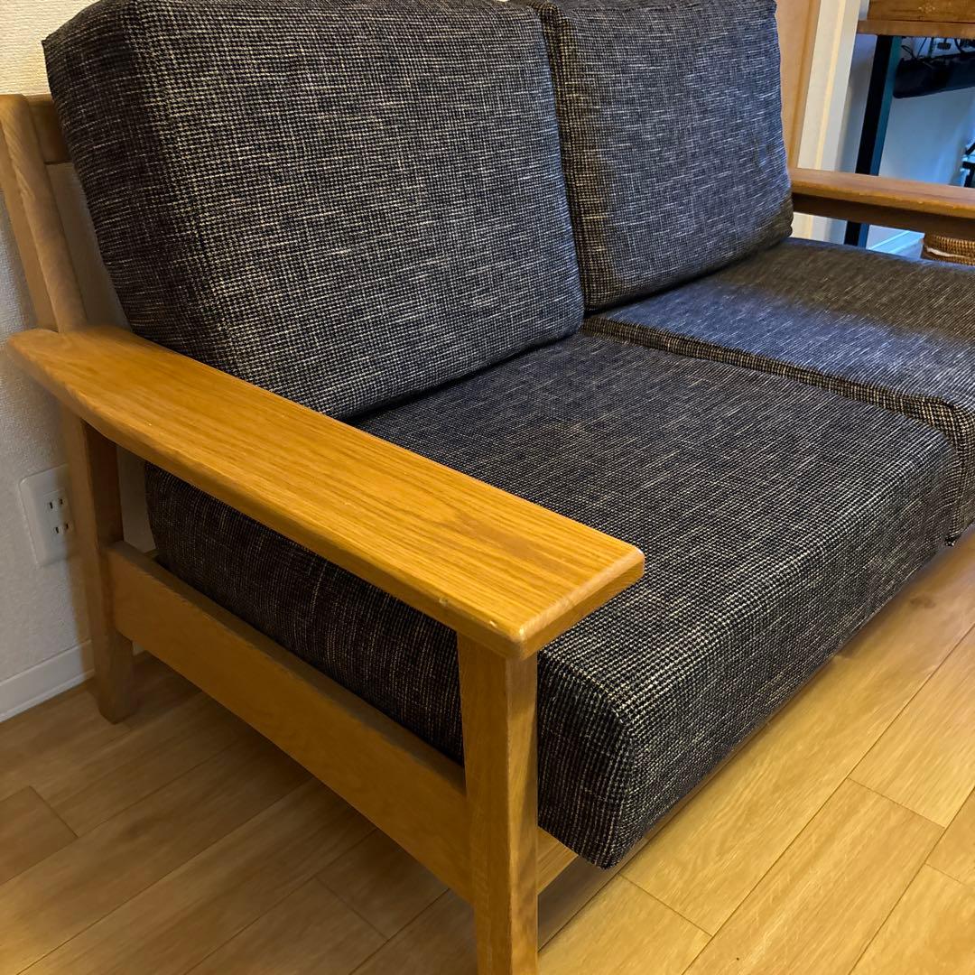 カバーリングソファー オーク材フレーム