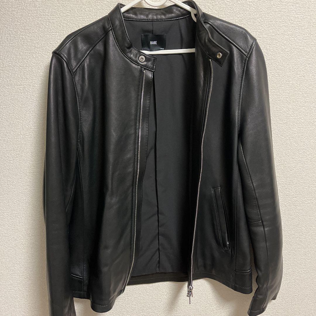 33%割引 激安セール HARE シングルライダース L ラムレザー レザー 最も信頼できる ホワイトレザージャケットセットアップ HARE レザージャケット