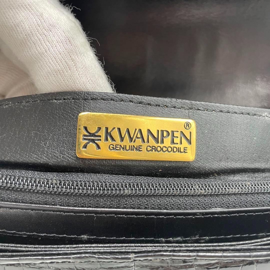 クワンペン KWANPEN ハンドバッグ シャイニークロコ ブラック 黒 クワンペン KWANPEN ハンドバッグ シャイニークロコ ブラック