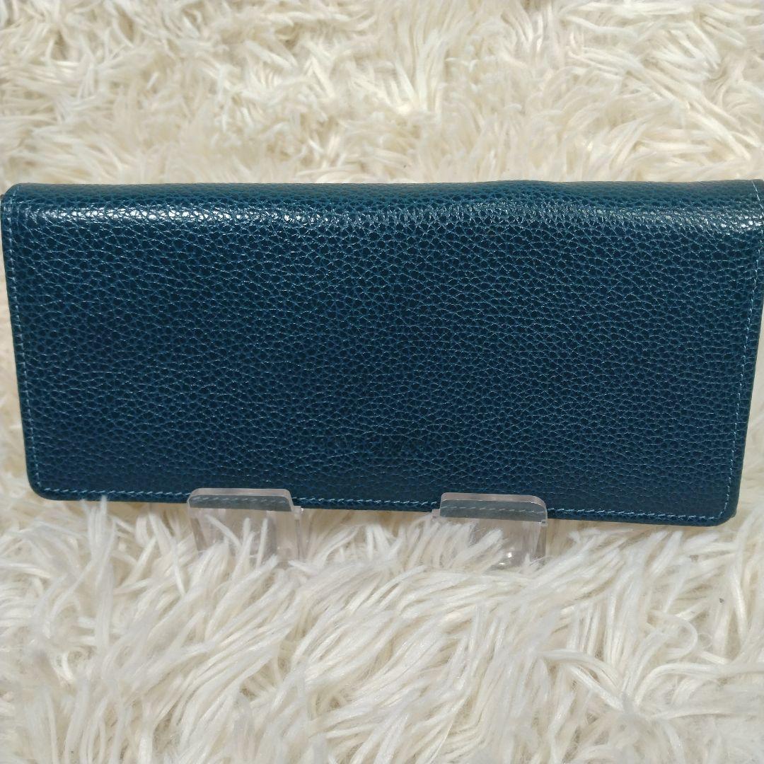 LONGCHAMP レザー 長財布 ブルー ネイビー - メルカリ