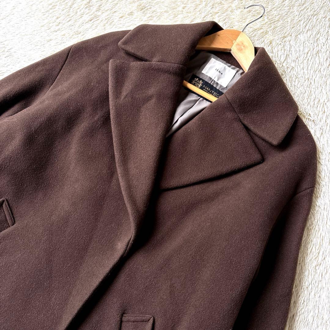 近年モデル イエナ MANTECO コクーンショートコート 38 ブラウン