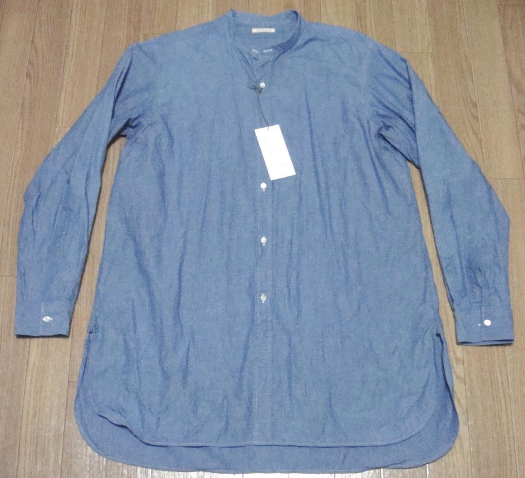 HEUGN シャツ 3 シャンブレー Rob バンドカラー ユーゲン