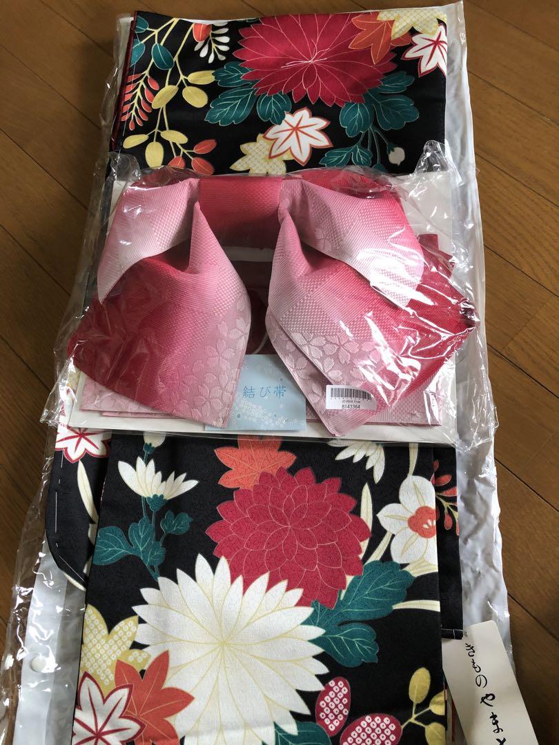 きものやまと　子供用着物　帯　セット　140 新品