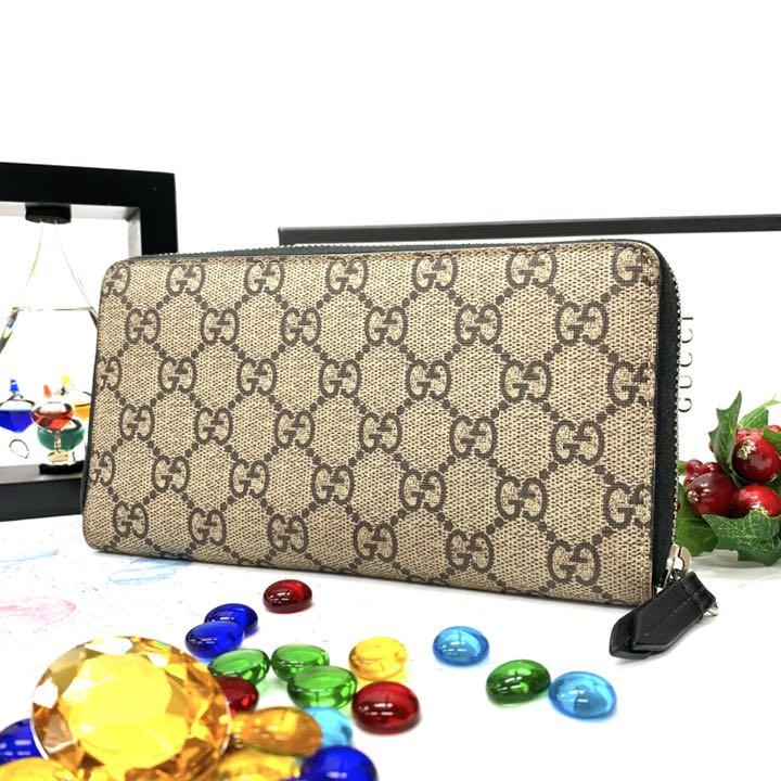❣️✨ スネーク 長財布 正規品 ✨❣️ kmRyu-m58746342829 極上美品 GUCCI GGスプリーム 人気超歓迎