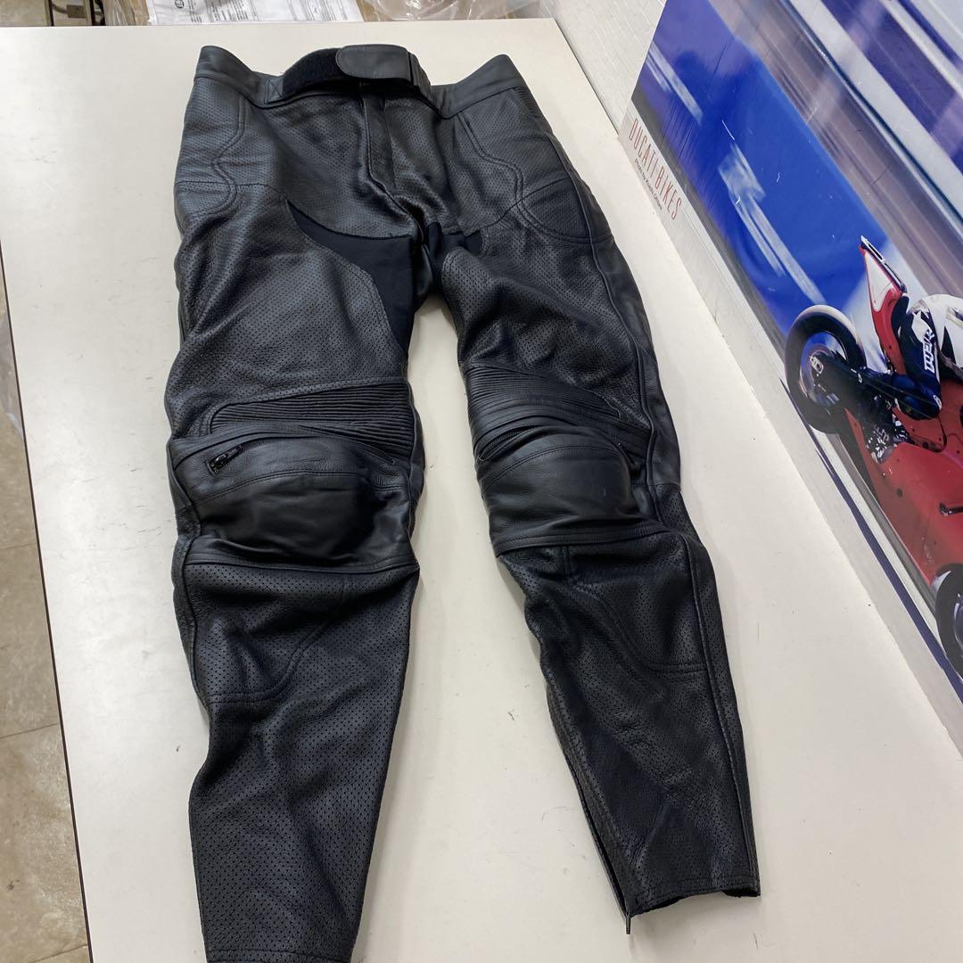 大きいサイズ　ルーキーレザー　パンチングメッシュレザーパンツ3L