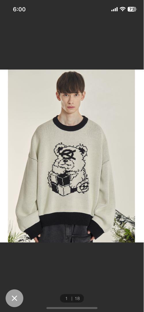 OY CUBE ODOLLY KNIT ホワイト L
