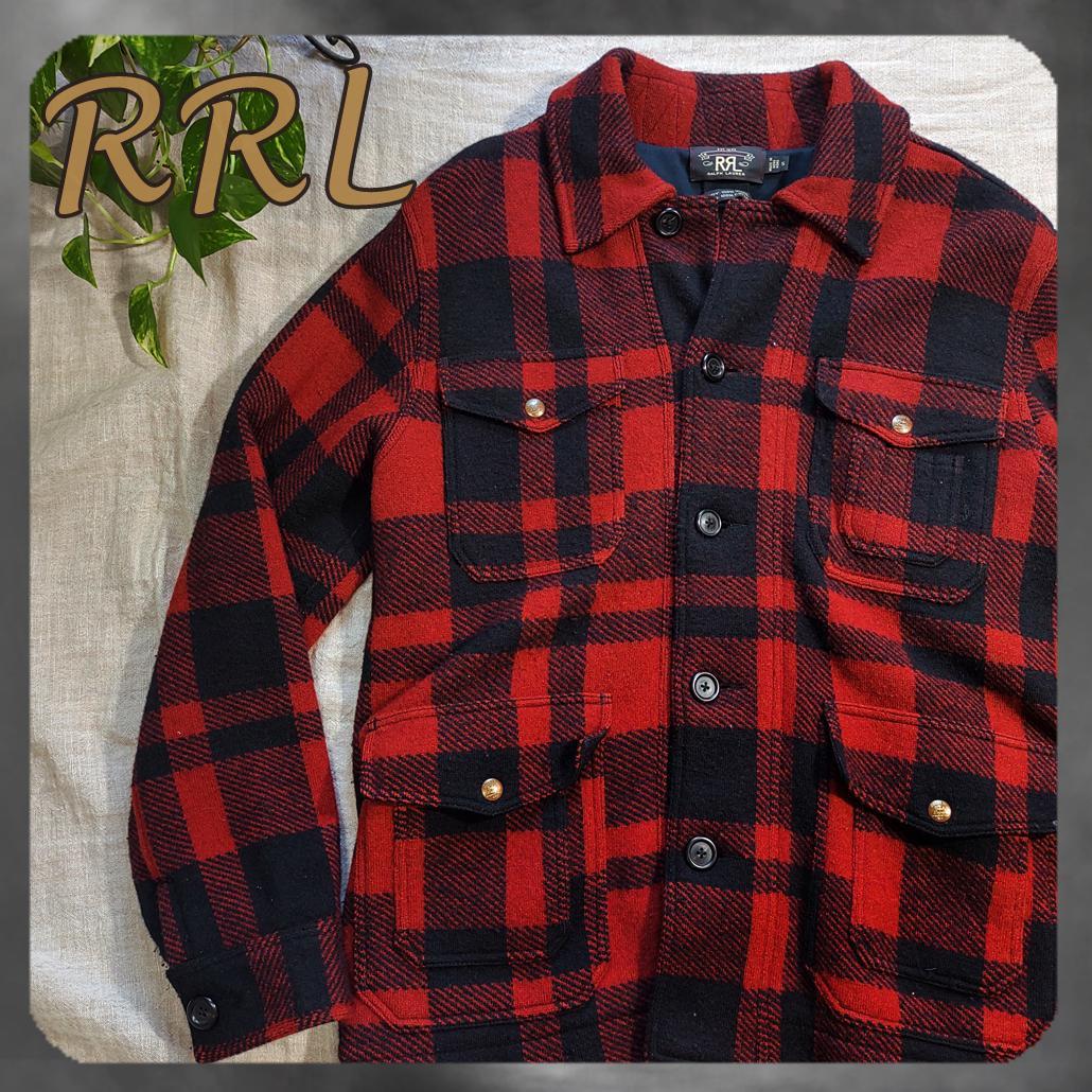 RRL DOUBLE RL ハンティングジャケット バッファローチェック ウール