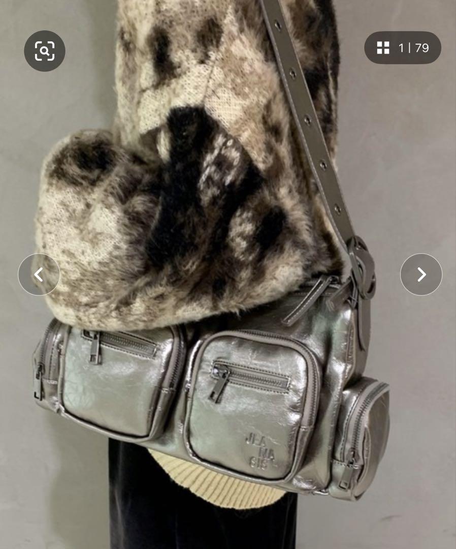 JEANASiS ジーナシス 4ポケットワンショルダーBAG シルバー