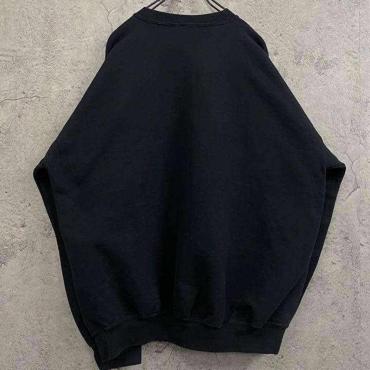 古着 USA 90s◆カレッジ スウェットトレーナー ブラック メンズ2XL