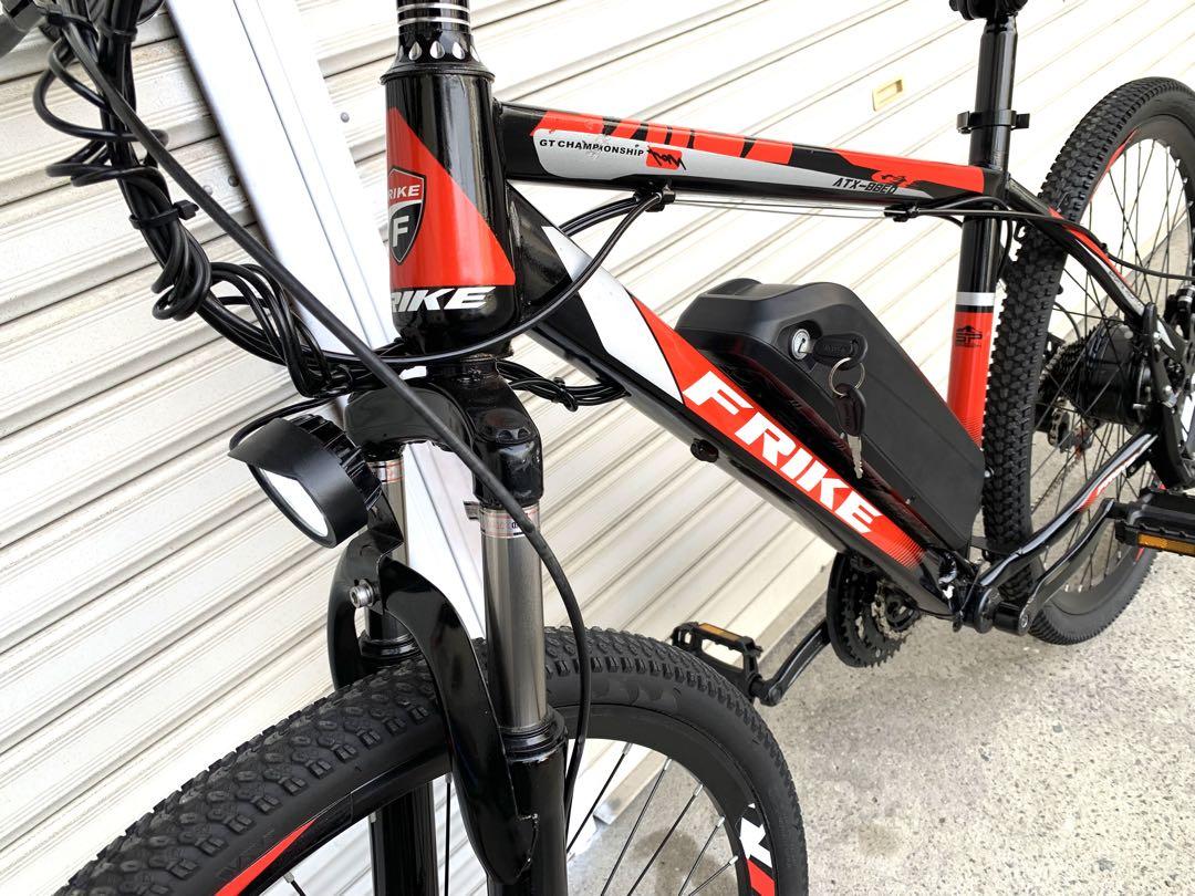 送料無料FRIKEディスク式MTBフル電動自転車21速36V26インチ動作