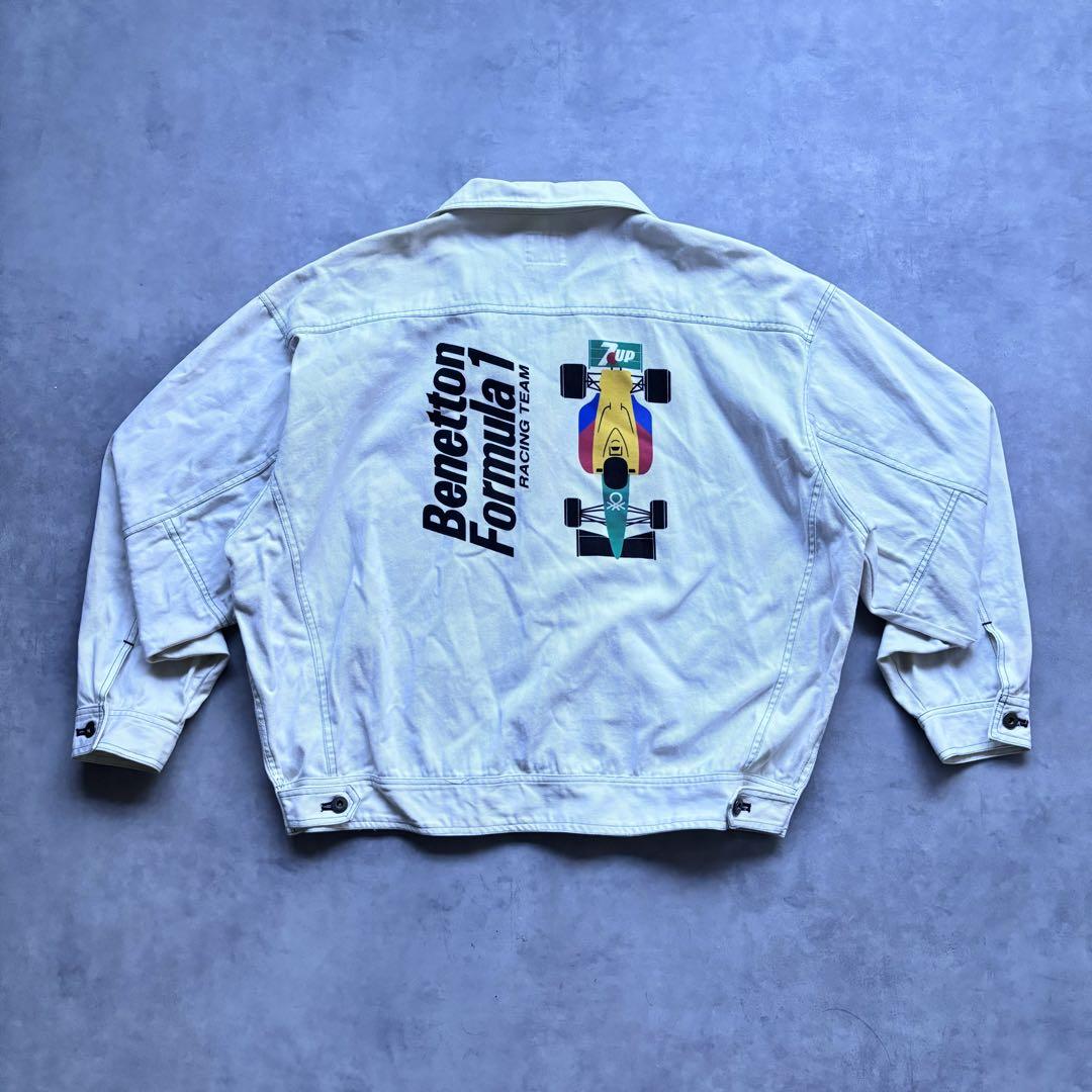 90s Benetton Formula1 デニムジャケット 短丈 Z265 画像1