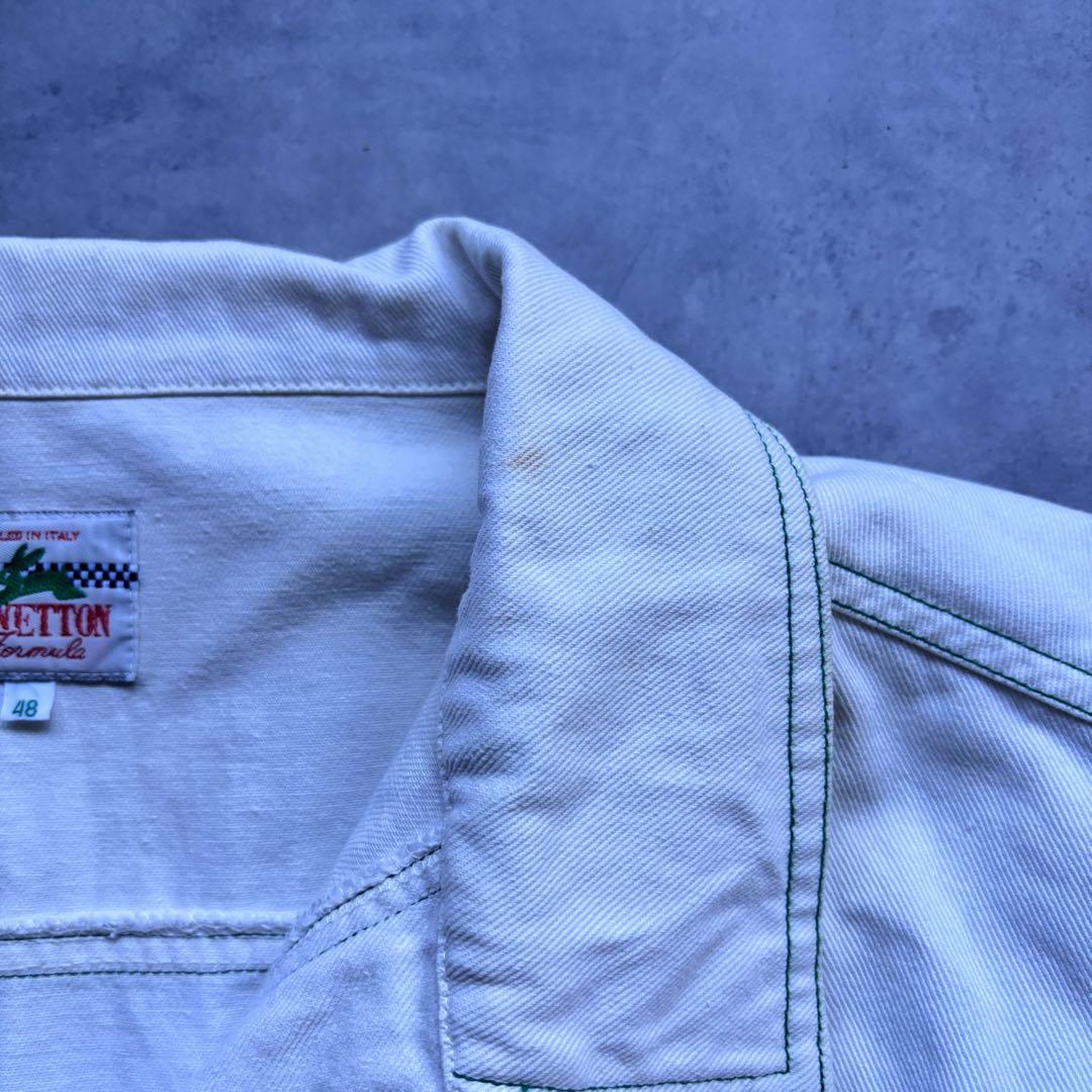 90s Benetton Formula1 デニムジャケット 短丈 Z265 画像10