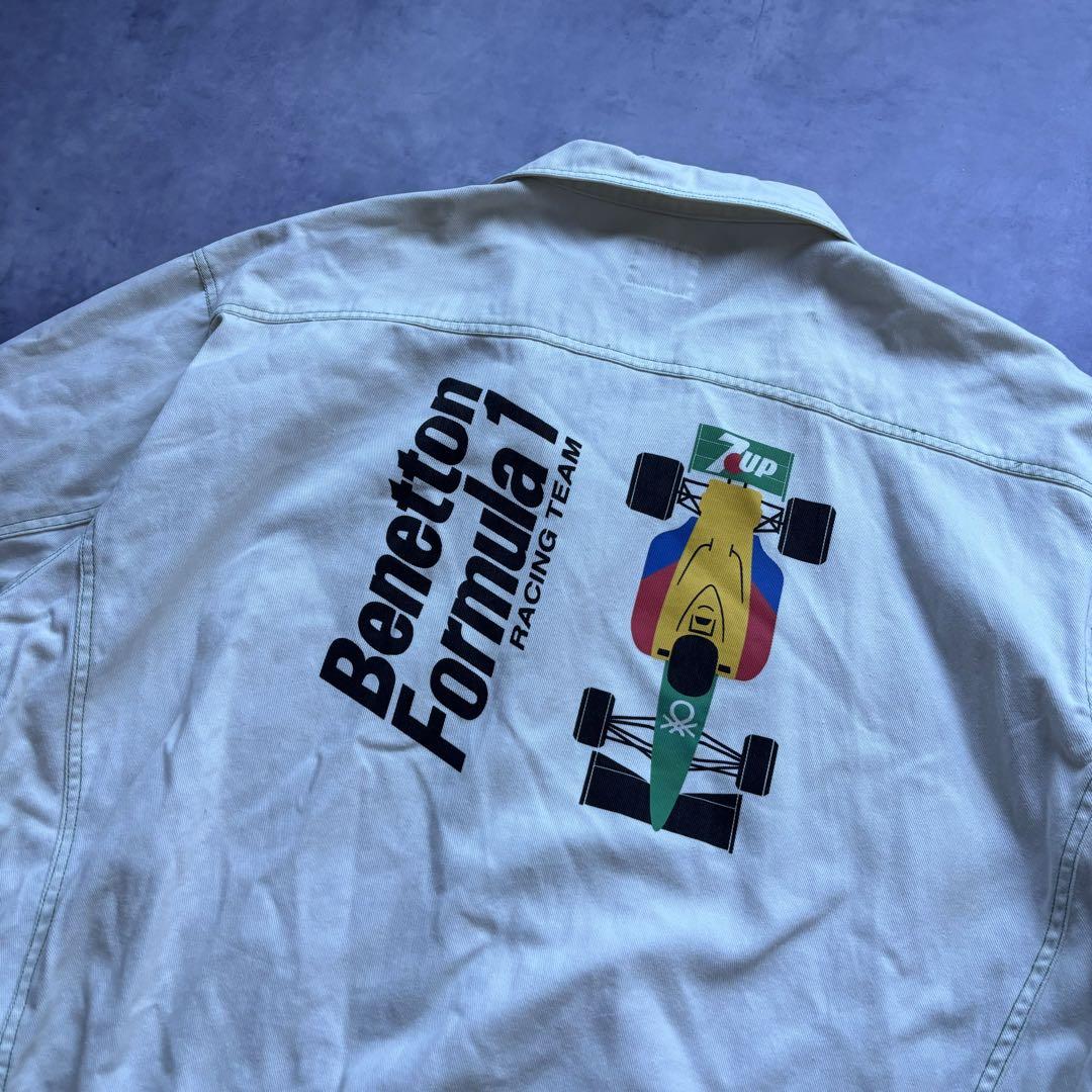 90s Benetton Formula1 デニムジャケット 短丈 Z265 画像3