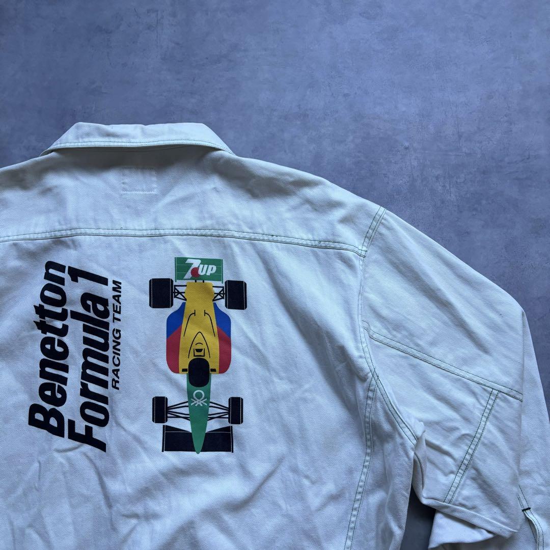 90s Benetton Formula1 デニムジャケット 短丈 Z265 画像4
