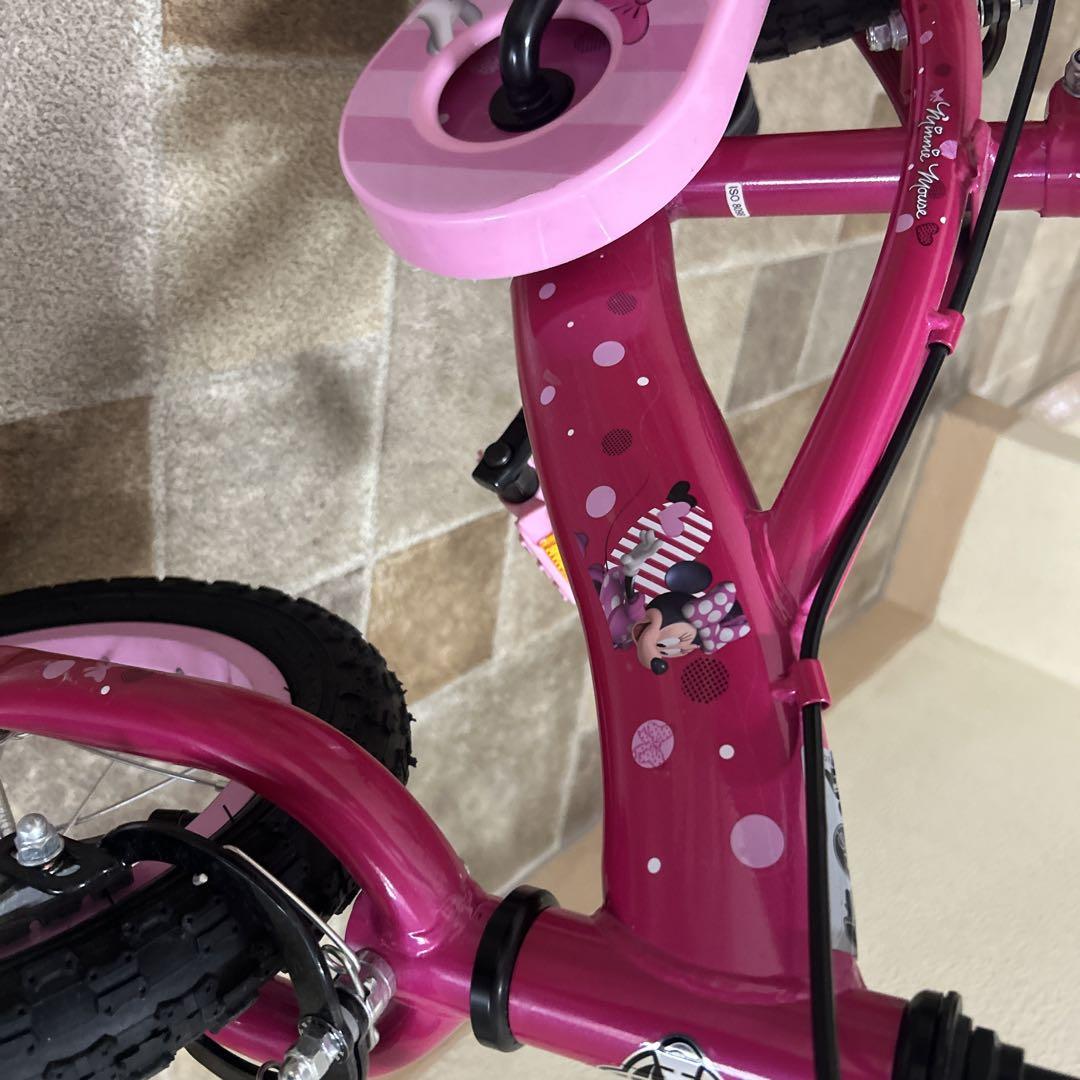 Minnie ミニーちゃん 幼児用ピンク自転車 水玉模様 日本非売品