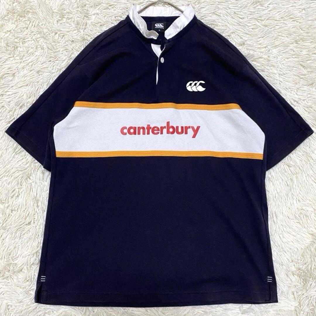 美品・2XL✨】カンタベリー ラガーシャツ 半袖 スタンドカラー