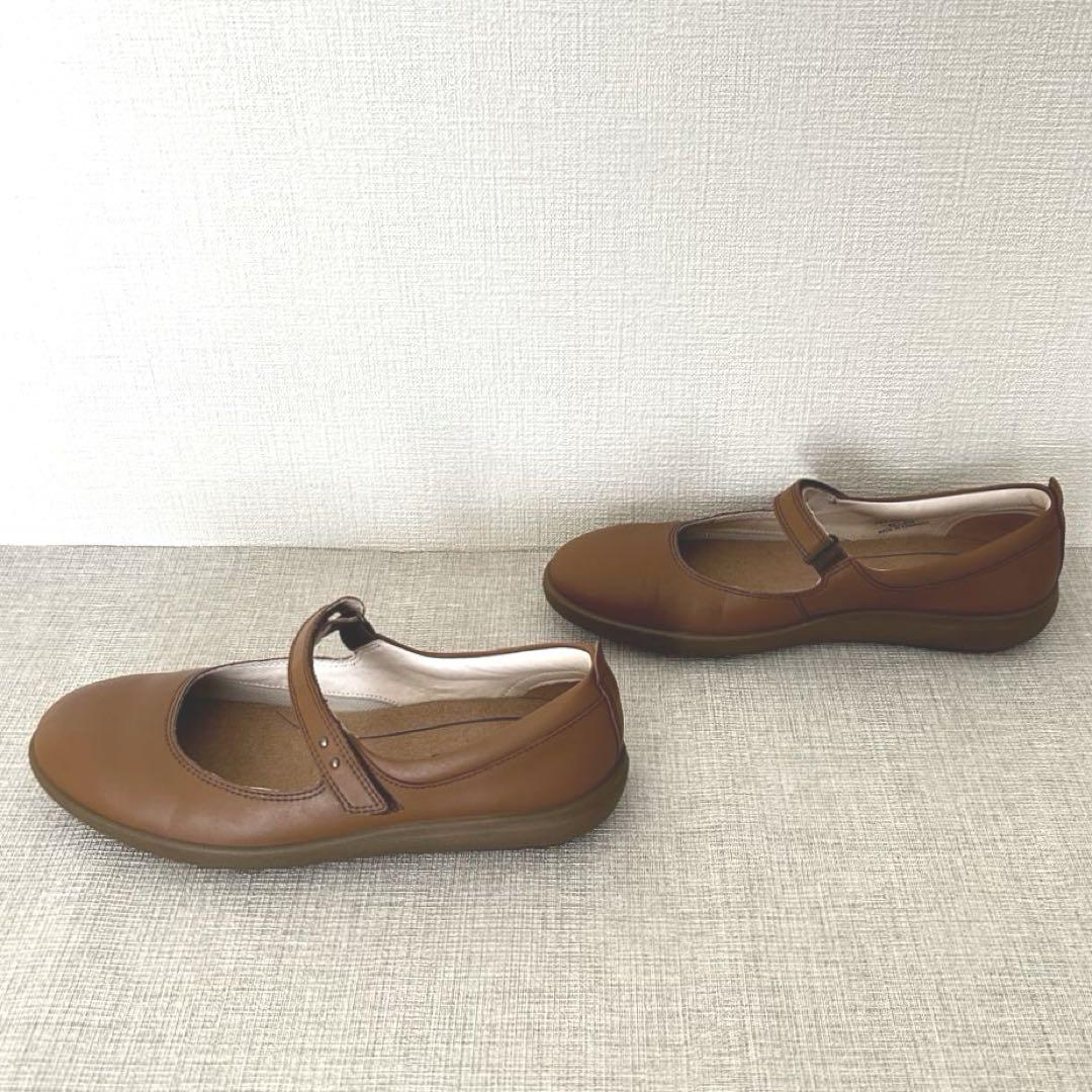 極美品　アキレスソルボ　メリージェーン　本革 ストラップシューズ　フラット