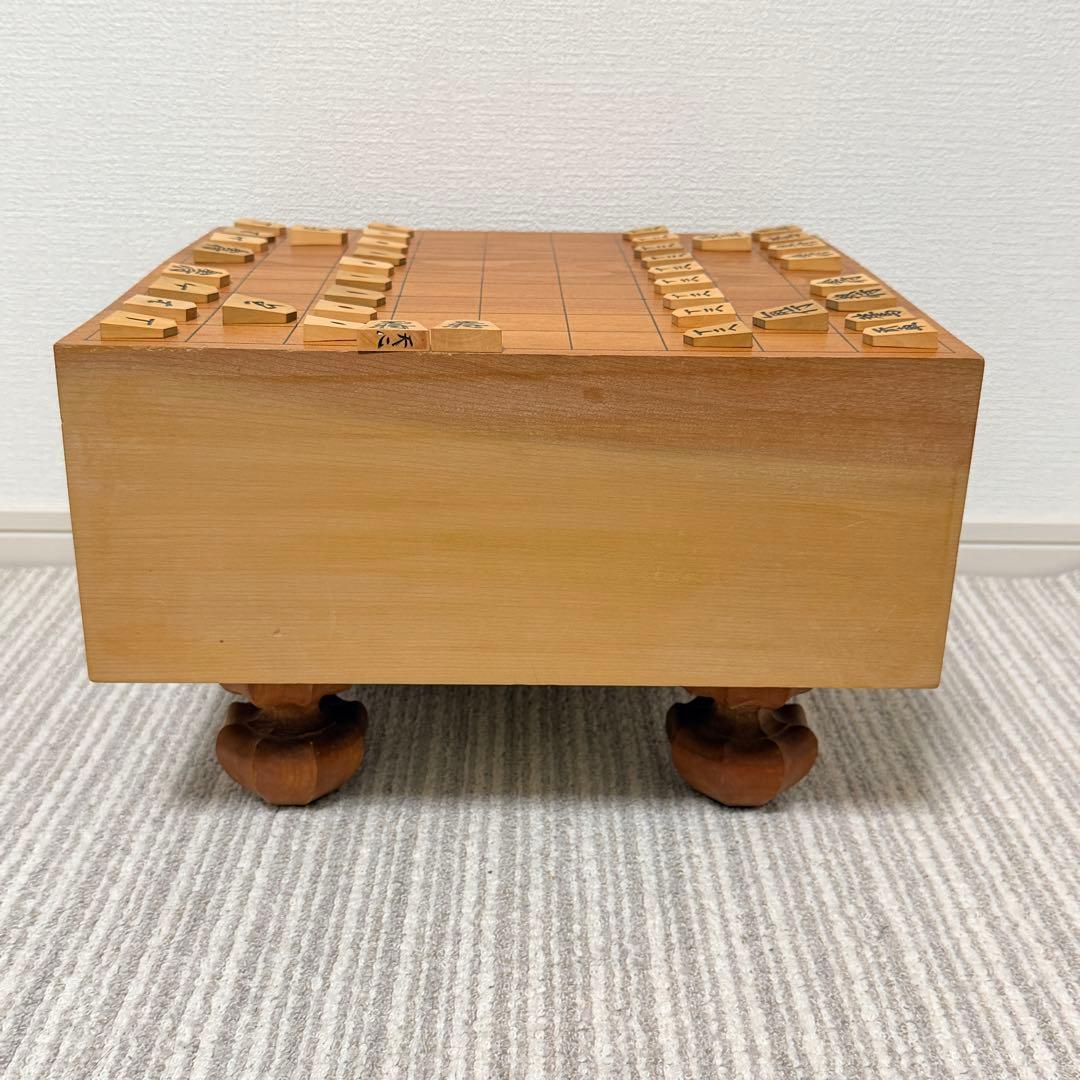 ■将棋盤 将棋版 厚さ14.4cm 脚付 へそ有り 駒台付き 将棋駒 41駒 ■将棋盤 将棋版 厚さ14.4cm 脚付 へそ有り 駒台付き 将棋駒 41駒