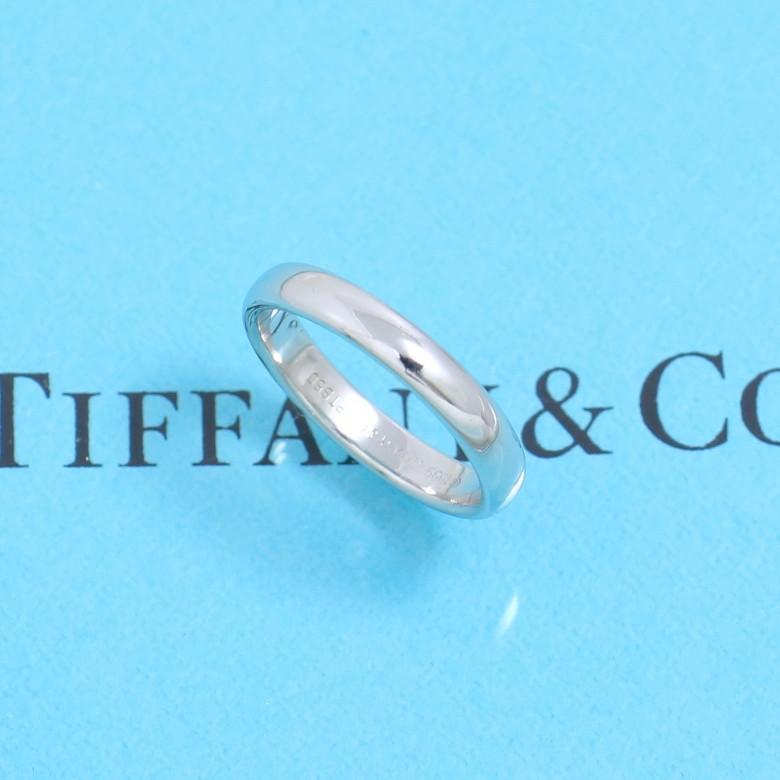 ティファニー　TIFFANY　PT950　6号　クラシックバンドリング　美品