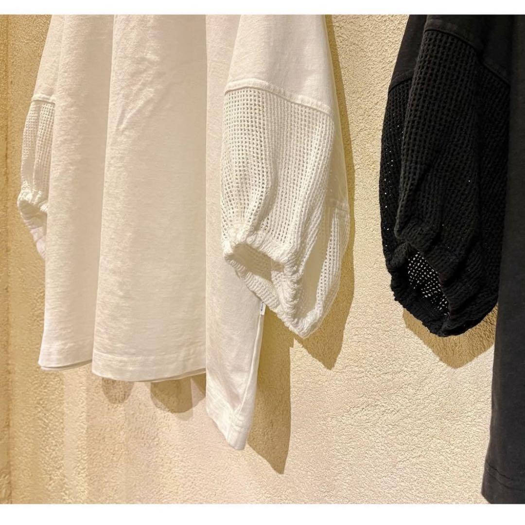 ⭐︎お値下げ⭐︎nest Robe 天然染めボリューム袖メッシュポロ