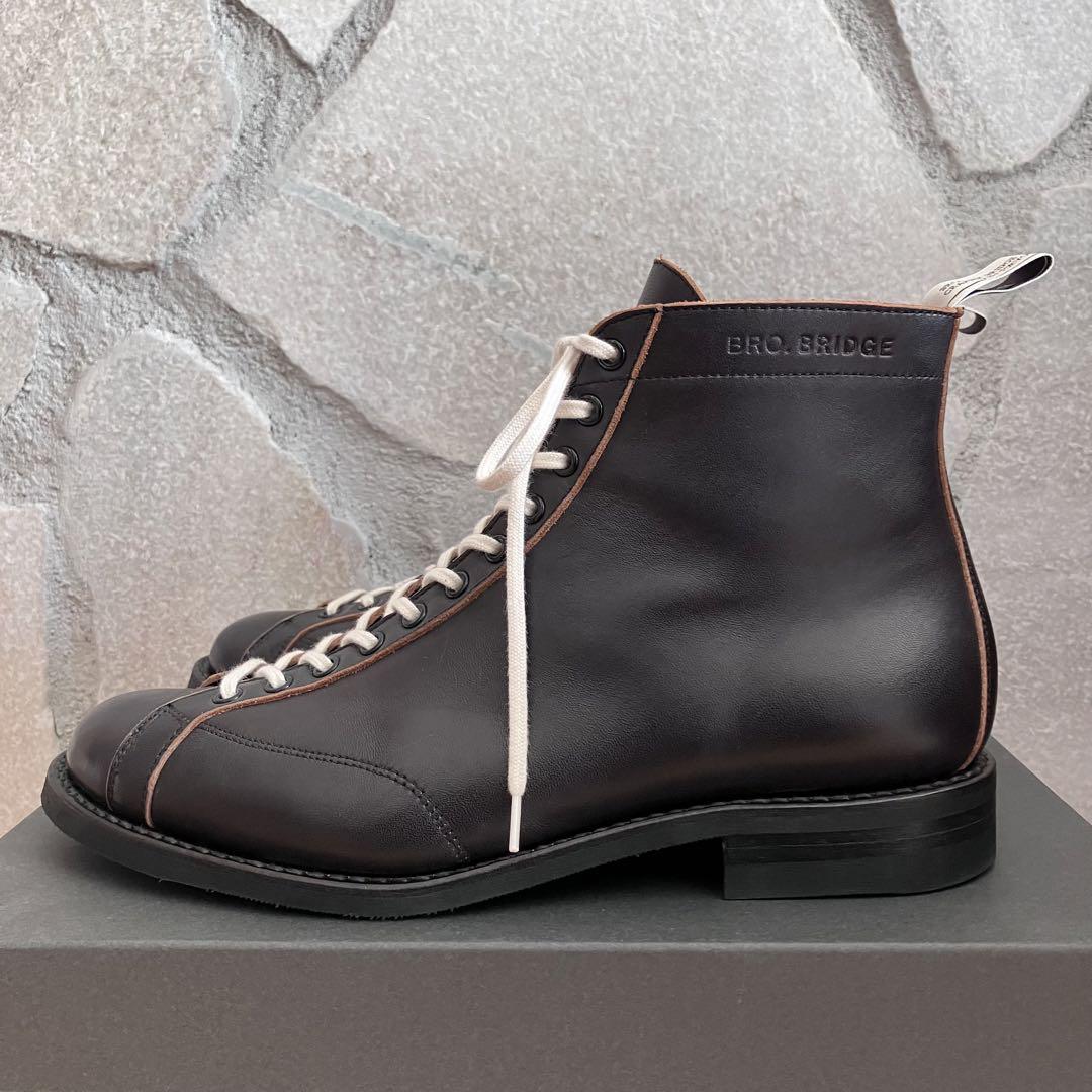 美品 BROTHER BRIDGE HENRY ホースハイド 黒茶芯 US8.5