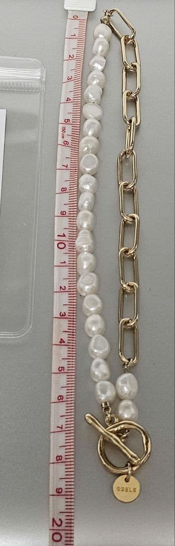 ODELE オドル 伊勢丹POPUP限定 ゴールド パール ネックレス ODELE オドル crumple クランプル 伊勢丹POPUP限定ゴールド グランド