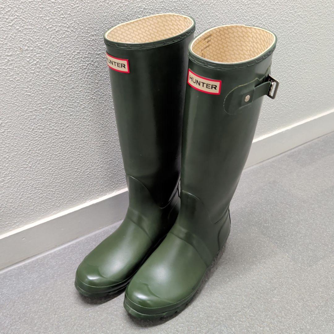 HUNTER 長靴 オリーブグリーン HUNTER オリーブグリーン ロングブーツ - メルカリ