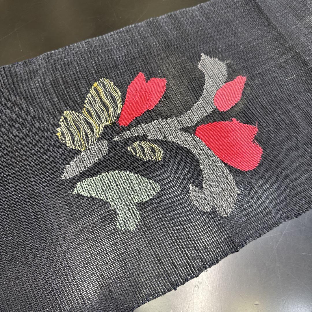 7-95 夏帯 夏物 名古屋帯 八寸 美品 正絹 着物 松葉仕立て 絽