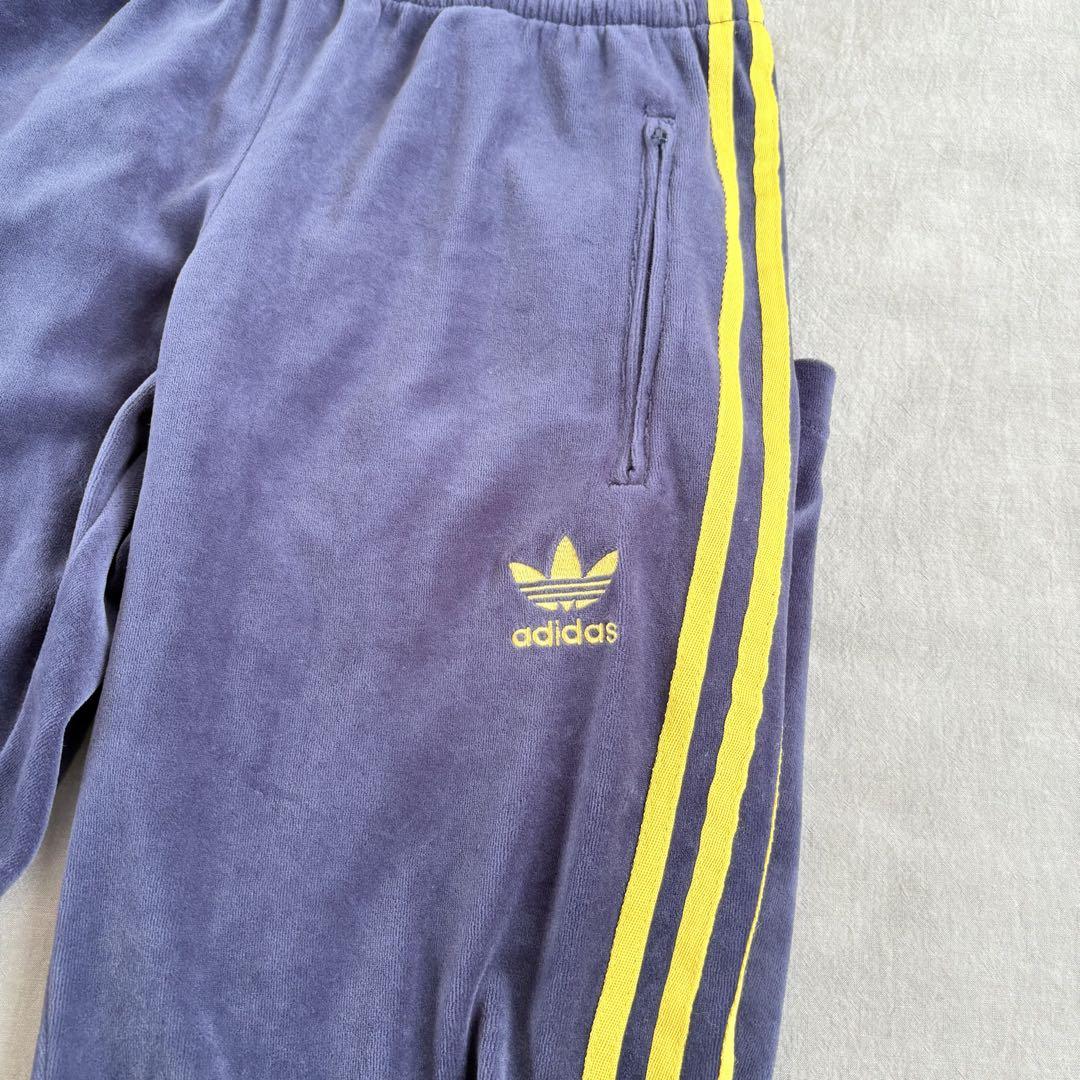 adidas アディダス 00年代 ベロア ジャージ 上下セット ネイビー