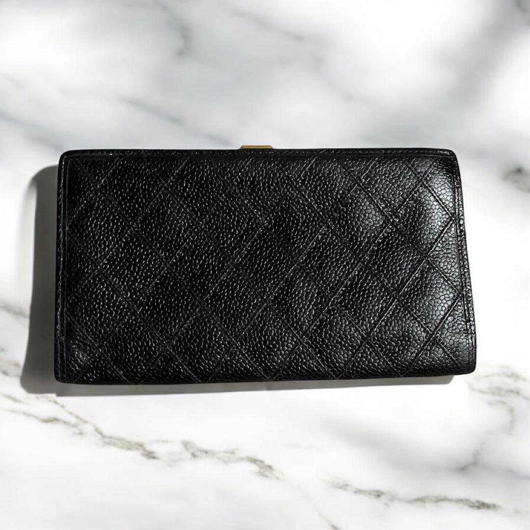 CHANEL シャネル長財布 ピコローレ ブラック がま口