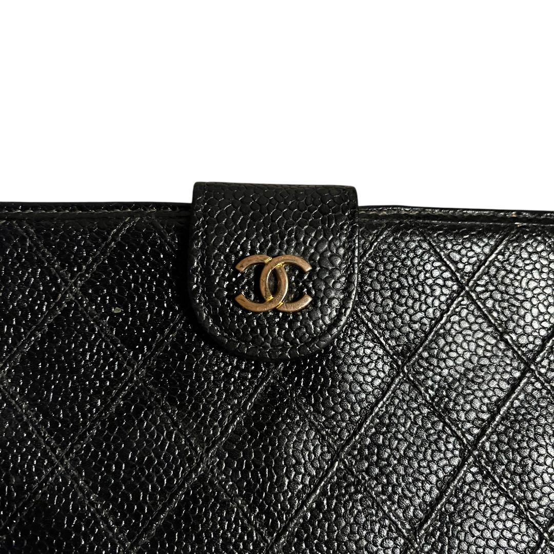 CHANEL シャネル長財布 ピコローレ ブラック がま口