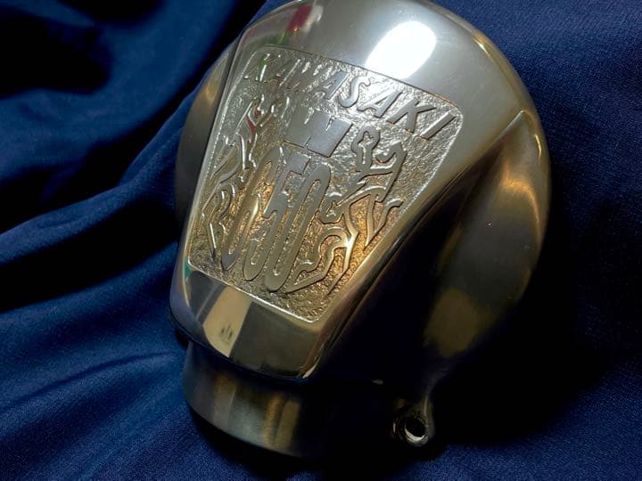 ずっと気になってた W650 W800 W400 ベベルギアカバー 彫刻 美品