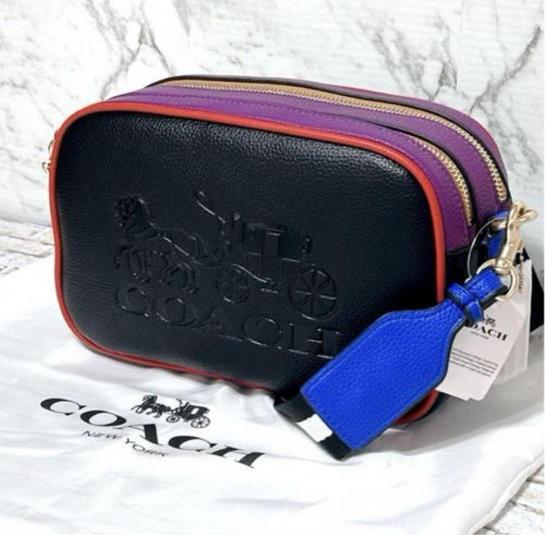 ★新品★COACH  ショルダーバッグ 馬車ロゴ  ブラック ユニセックス