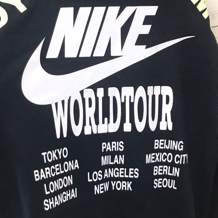 派手カワ》ナイキ NIKE☆パーカー M デカロゴ 刺繍 ブラック | mtevino.ge