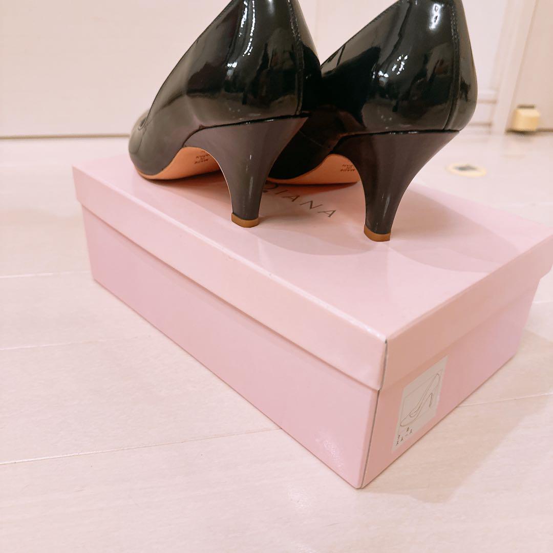 DIANA ダイアナ　エナメルポインテッドドゥ　パンプス　美品　ヒール7cm