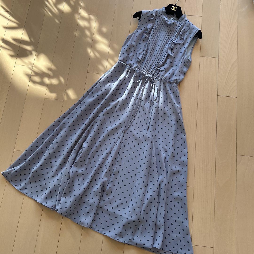 タグ付き】アナイ ハートドットプリントラッフルノースリ