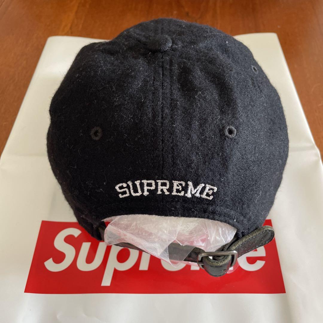 Supreme Sロゴ ベースボールキャップ 黒