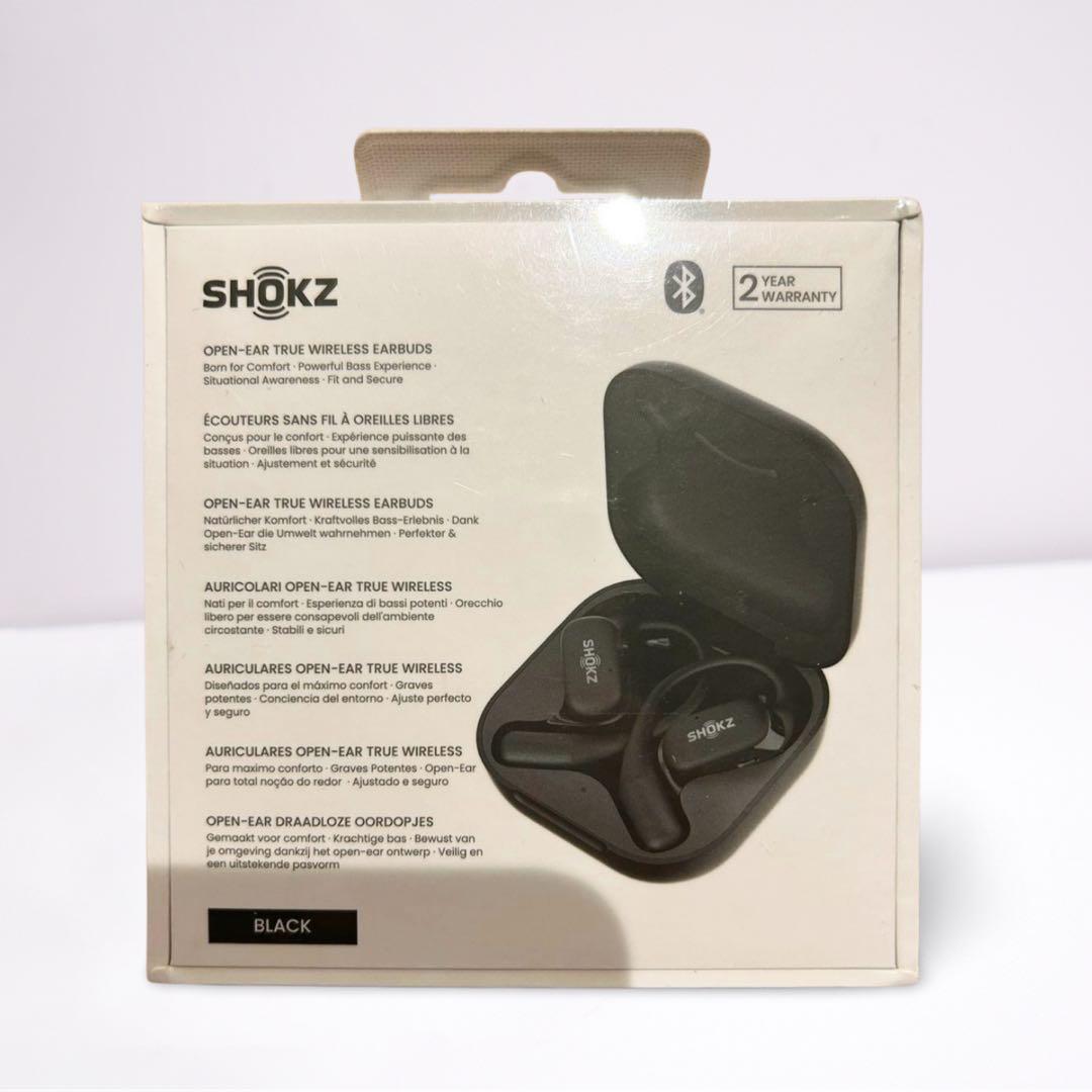 新品未開封】SHOKZ OPENFIT ブラック ワイヤレスイヤホン